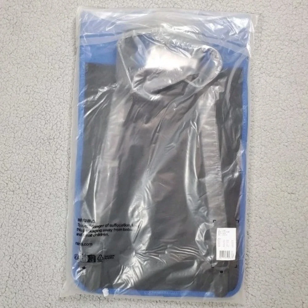 RAINS Backpack‎ W3 Full Size Blue Waves Waterproof Laptop School Commuter Work